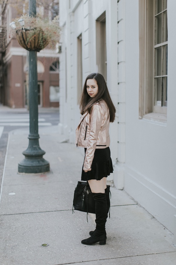 New Orleans Street Style BlankNYC Leather Jacket